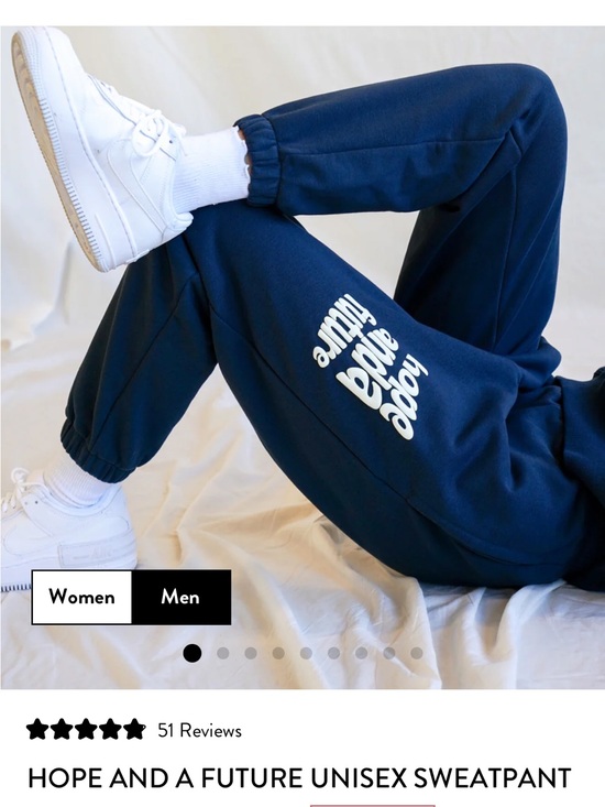 Elevated Faith Pants - ELEVATED FAITH “HOPE AND A FUTURE”NAVY UNISEX SWEATPANT SZ M